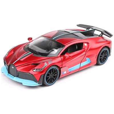 1/32 Scale Bugatti Divo Diecast Car Model Toy, Pull Back Toy Vehicle with Sound and Light for Kids Toddler Boys Girls Gift Collection