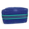 HERMES Bridea Black GM pouch vanity bag H logo Hand Bag cotton blue/Green