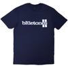 Das Bluetones Unisex T-Shirt: Stripe Logo (Navy blau) (Groß)