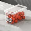 Refrigerator Organizer Transparent Food Box with Handle Lid Food-Grade Fridge Organizer Storage Bin for Fruits Vegetables Salads