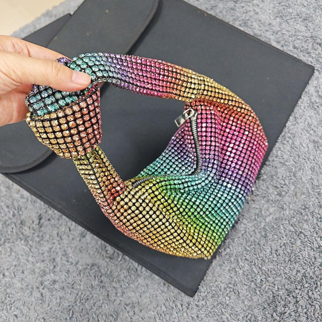 Super A Rhinestone Bag Full Diamond Bag Women's Personalized Niche 2026 New Bright Diamond Dinner Handbag High Sense