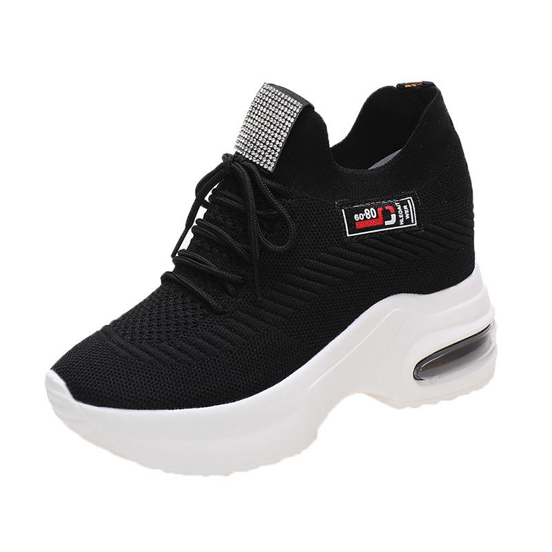 Inner Heightening Platform Sports Shoes Lightweight Mesh Breathable Casual Running Shoes Autumn New Summer