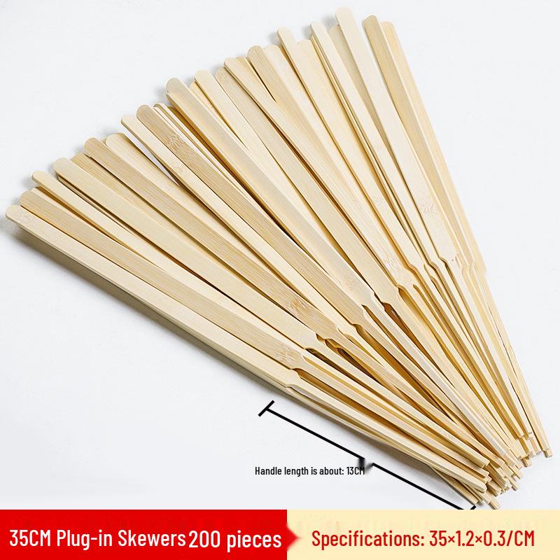 Candied Hawthorn Bamboo Skewers - Thick, Disposable Skewers for BBQ and Grilling