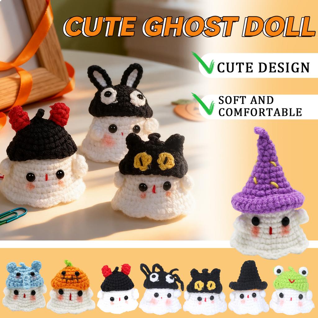 Cute Crochet Doll Accessories For Halloween Car Decorations, Hanging Decorations For Car Rearview Mirrors, For Women, Men, Bags And Family Gifts