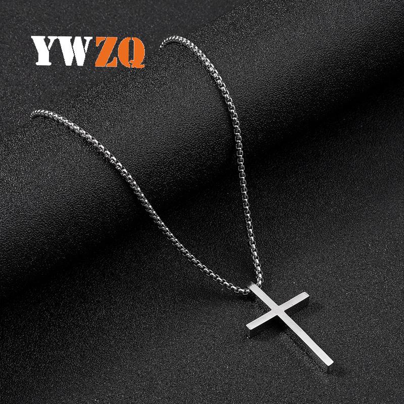 

Stainless Steel Jewelry Men s Cross Titanium Steel Necklace Hip Hop Personality Fashion Versatile Pendant Accessories
