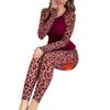 Leopard Print Women's Autumn/Winter Long Sleeve & Pants Home Wear Set