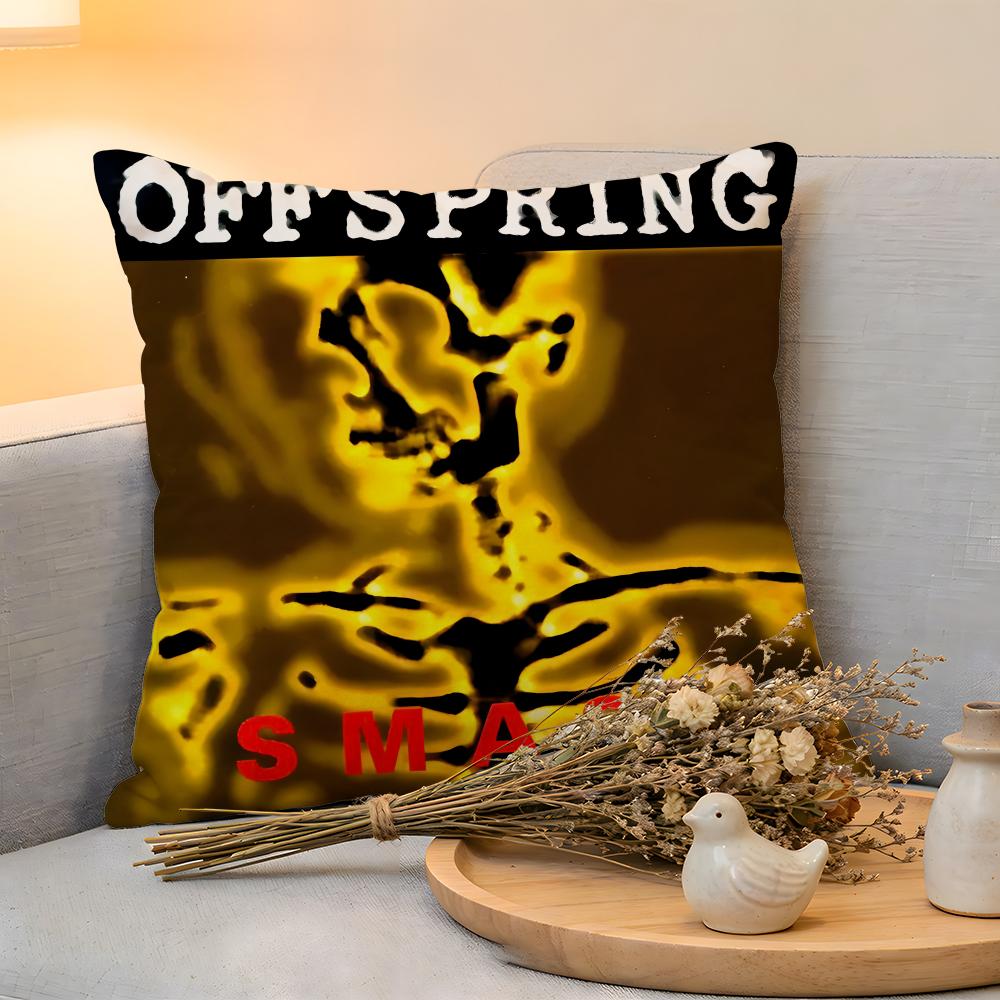 Cushion Cover  Linen  SkinFriendly Soft Decorative Case for Sofa Home Decor The Offspring Band Pillow Cover