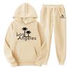 New cross-border foreign trade pullover men's and women's same sports sweater set fashion sweater sweatpants fleece hoodie set