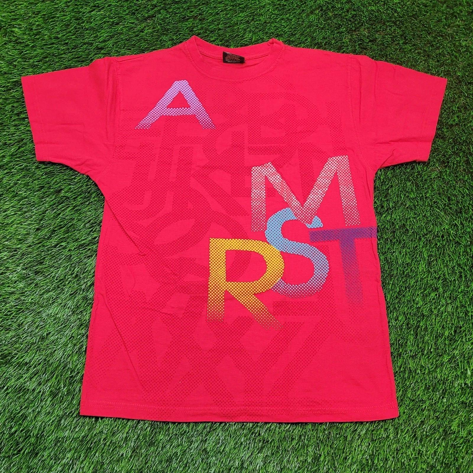 

Vintage Y2K Mecca USA T-Shirt Mens Large (Fits M/L) Red All Over Print Halftone 3XL