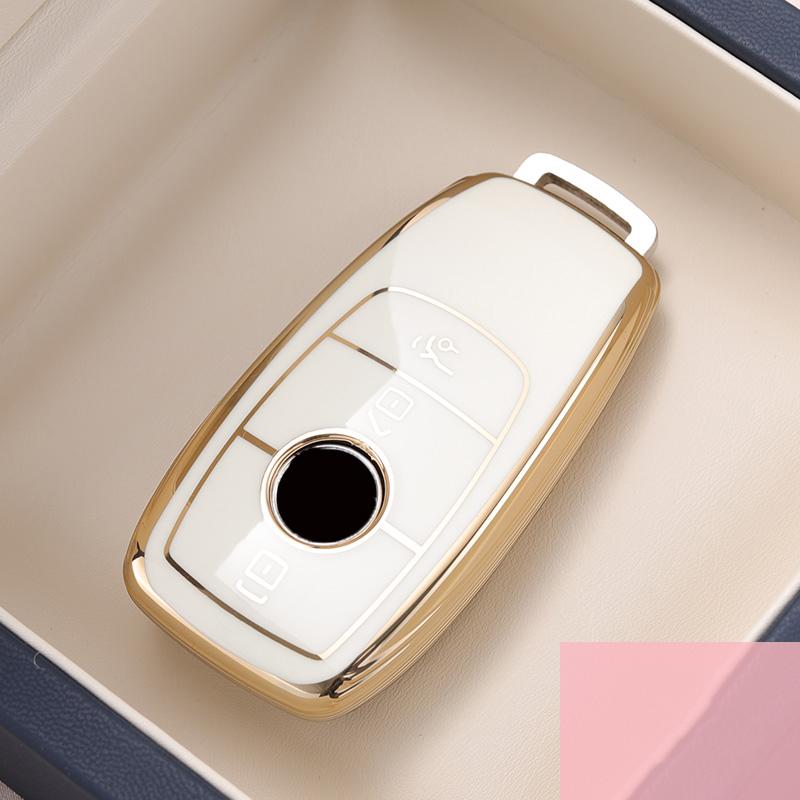 

Golden Tpu Car Key Case Cover For Mercedes Benz E S G Class Glc Cle Cla Glb Gls W177 W205 W213 W222 X167 Amg E200 E260 Shell Fob