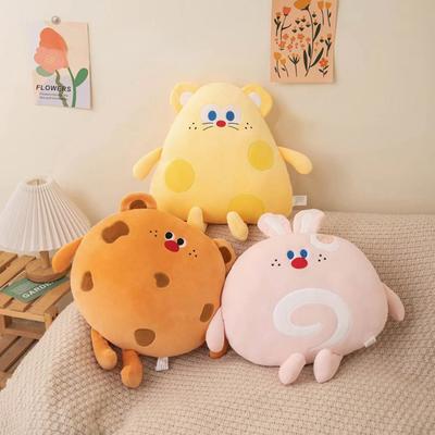Cute Cartoon Cookie Bear Cheese Mouse Cake Rabbit Creative Plush Toy Pillow