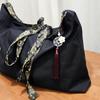 Traditionelles koreanisches Muster Einfache schwarze Hanbok-Schultergurte Händler Öko-Tasche