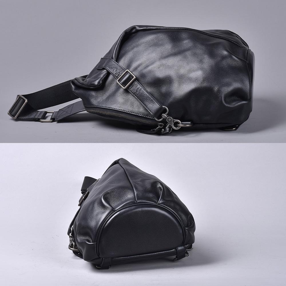 Neue Echte Leder Brusttasche Erste Schicht Rindsleder Handgefertigt Retro Brustbeutel Herren Brusttasche