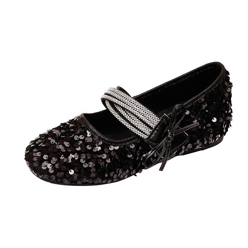 French small fragrant style Mary Jane inner height-increasing shoes children's 2025 new popular autumn versatile single shoes with skirts