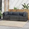 Day and Night - Day and Night 3-piece Garden Furniture Set and Gray Synthetic Rattan Cushions