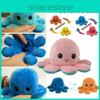 Soft And Adorable Double-sided Flip Reversible Octopus Plush Toy For Kids