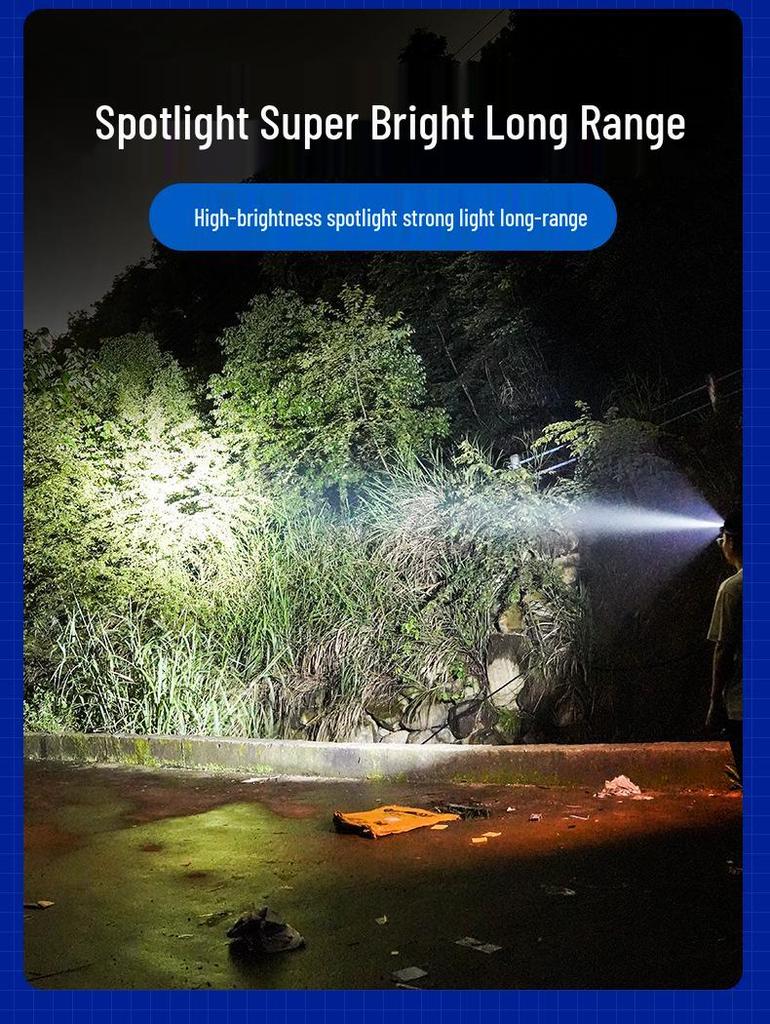 Ultra-Bright LED Induction Headlamp - Long Battery Life, Rechargeable, Perfect for Outdoor Fishing and Mining