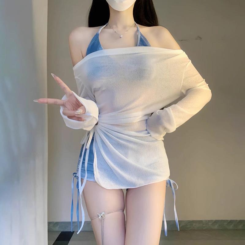 Sanya Dreiteiliges Schlankmachendes Badeanzug-Set für Damen: Stilvolle, Bauchbedeckende Konservative Badebekleidung für 2025.