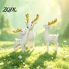 Exquisite Ornament for Bookshelf Display 3 Pcs Mini Deer Figurines, Cute Woodland Animal Decoration, Miniature Creative Gift Lovers Reindeer