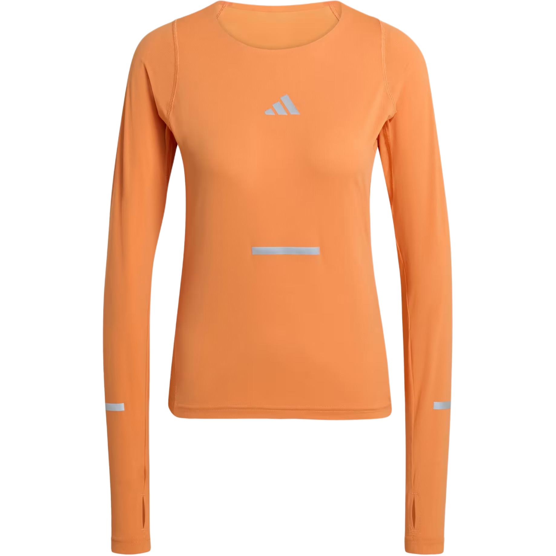 Adidas Женская футболка для бега Climacool Adi365, однотонная, с круглым вырезом, облегающая, с длинным рукавом, топ JY9753 S