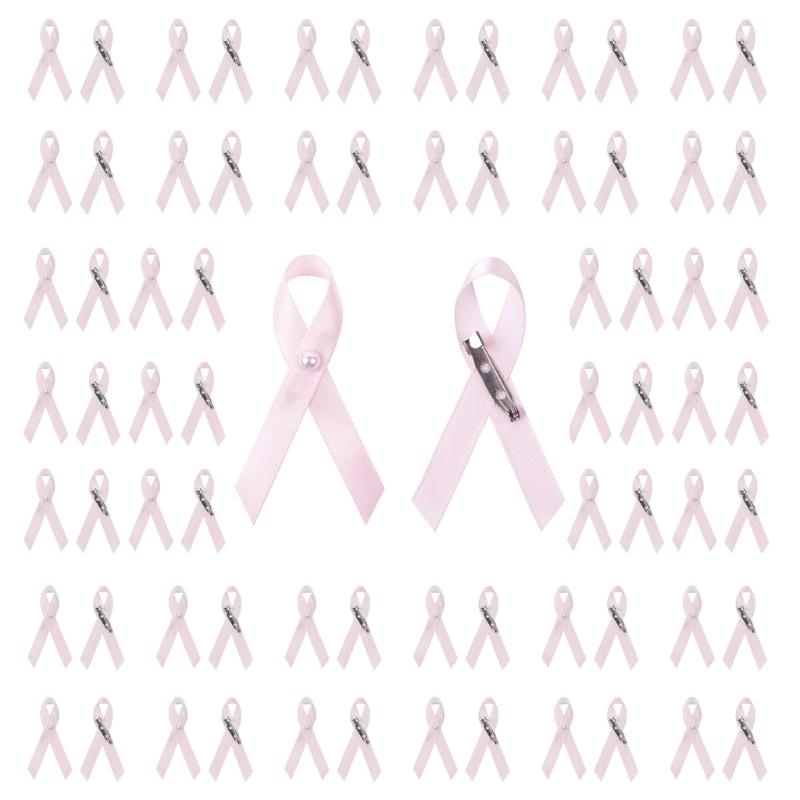 Set of 200 Ribbon Brooch Pin Beautiful Designs Pink Ribbon Enamel Pin Health Awareness Pins for Breast Cancers Awareness