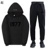 1977 Alphabet Men's and Women's Hoodies ESSENTIALS Double-line FOG Trendy High Street Loose Fleece Sweater Set