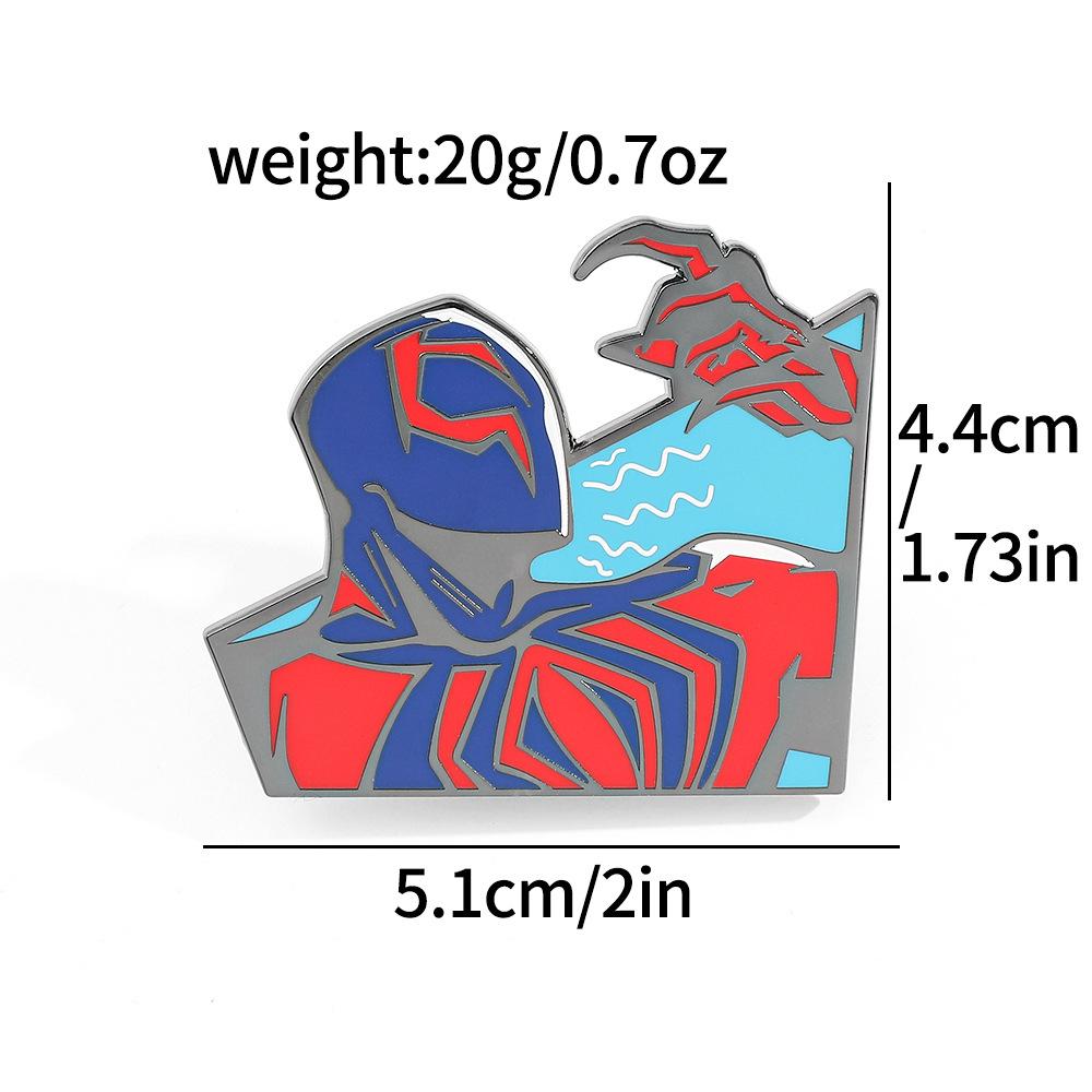 89 Spider-Man Alloy Brooch Marvel Superhero Spider-Man Metal Badge Backpack Jacket Personalized Decoration