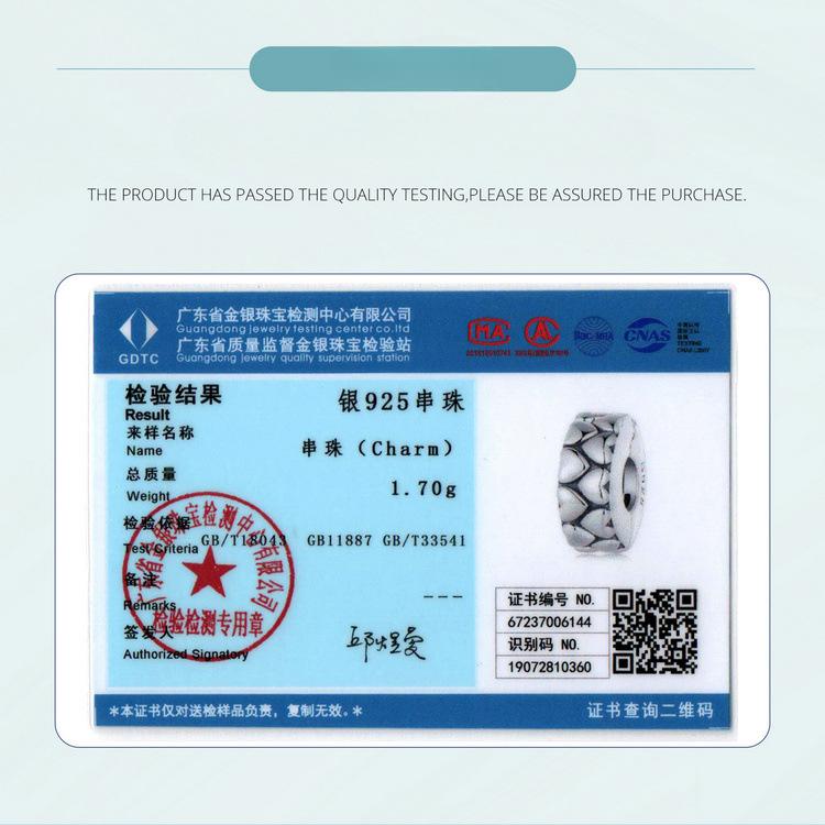 Splicing Small Love Diy Bracelet Positioning Buckle, Fashionable Versatile S925 Sterling Silver Heart-Shaped Beads