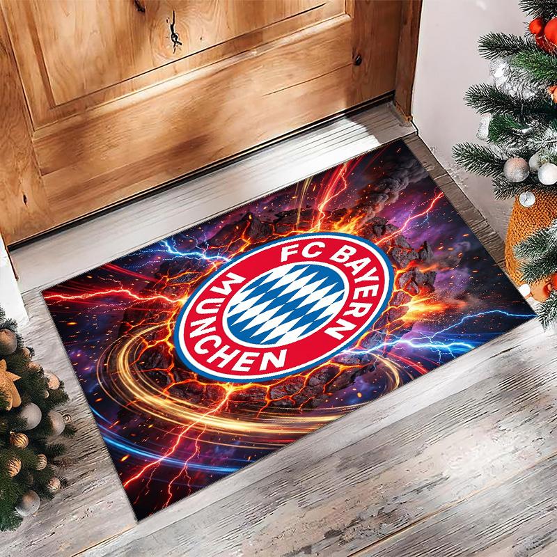 Bayern Munich Printed Flannel Area Rug Non Slip Soft Polyester Floor Carpet Indoor Decor Mat for Bedroom Living Room Sofa Game Room Home Decoration