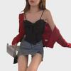 Trendy Women's Solid Color Vest with Suspenders - Casual Japanese Summer Fashion