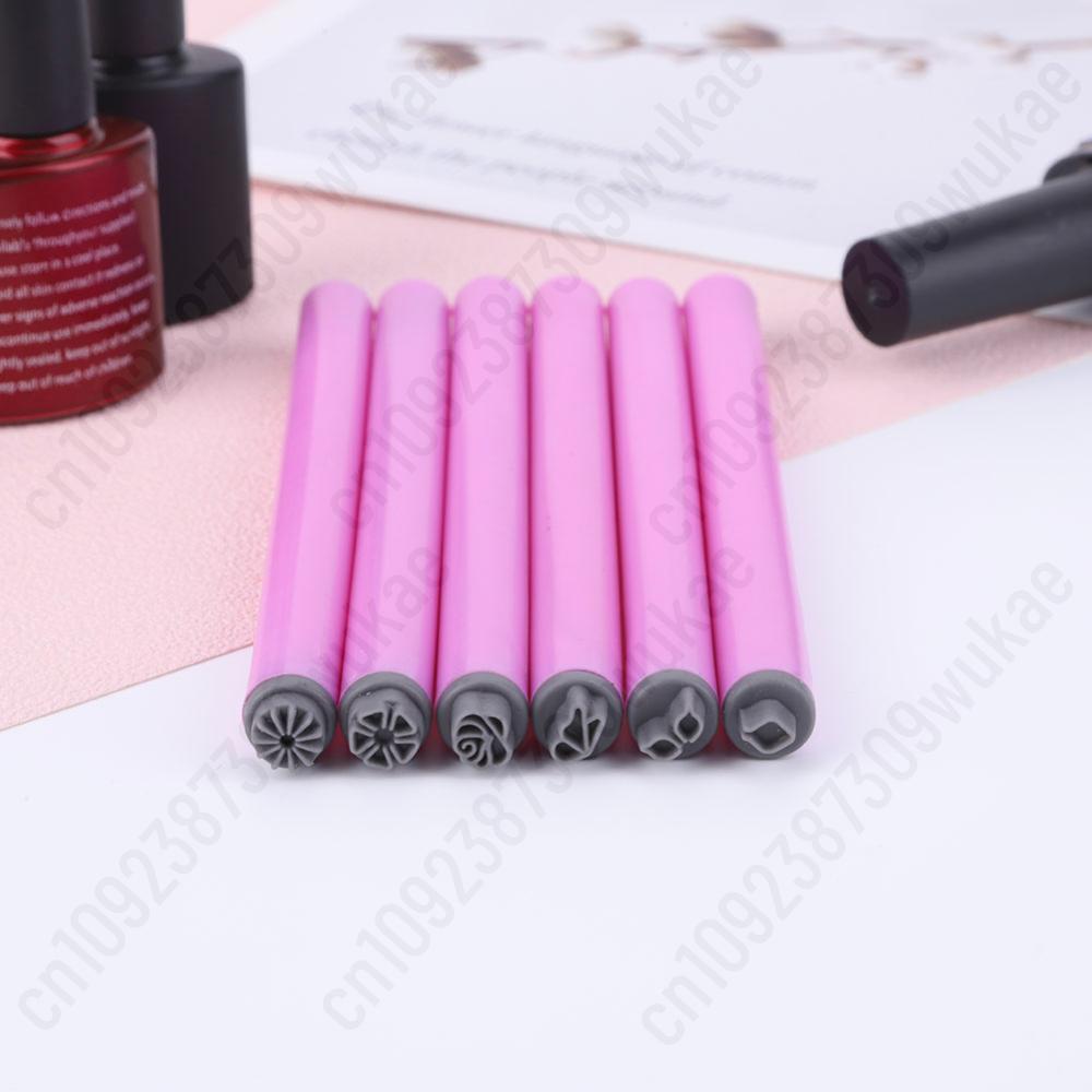 6/10/15 STÜCKE Nagelstempelstift-Set DIY Nagelkunst Nagel-Graffiti Nagelkunst-Punktierwerkzeuge Mit Einfachem Design Nagelkunst-Stempelstift Für Frauen
