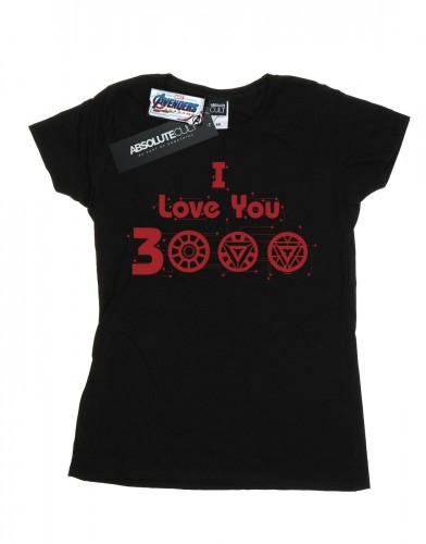 Marvel Camiseta feminina/feminina Avengers Endgame I Love You 3000 Circuits de algodão L branco
