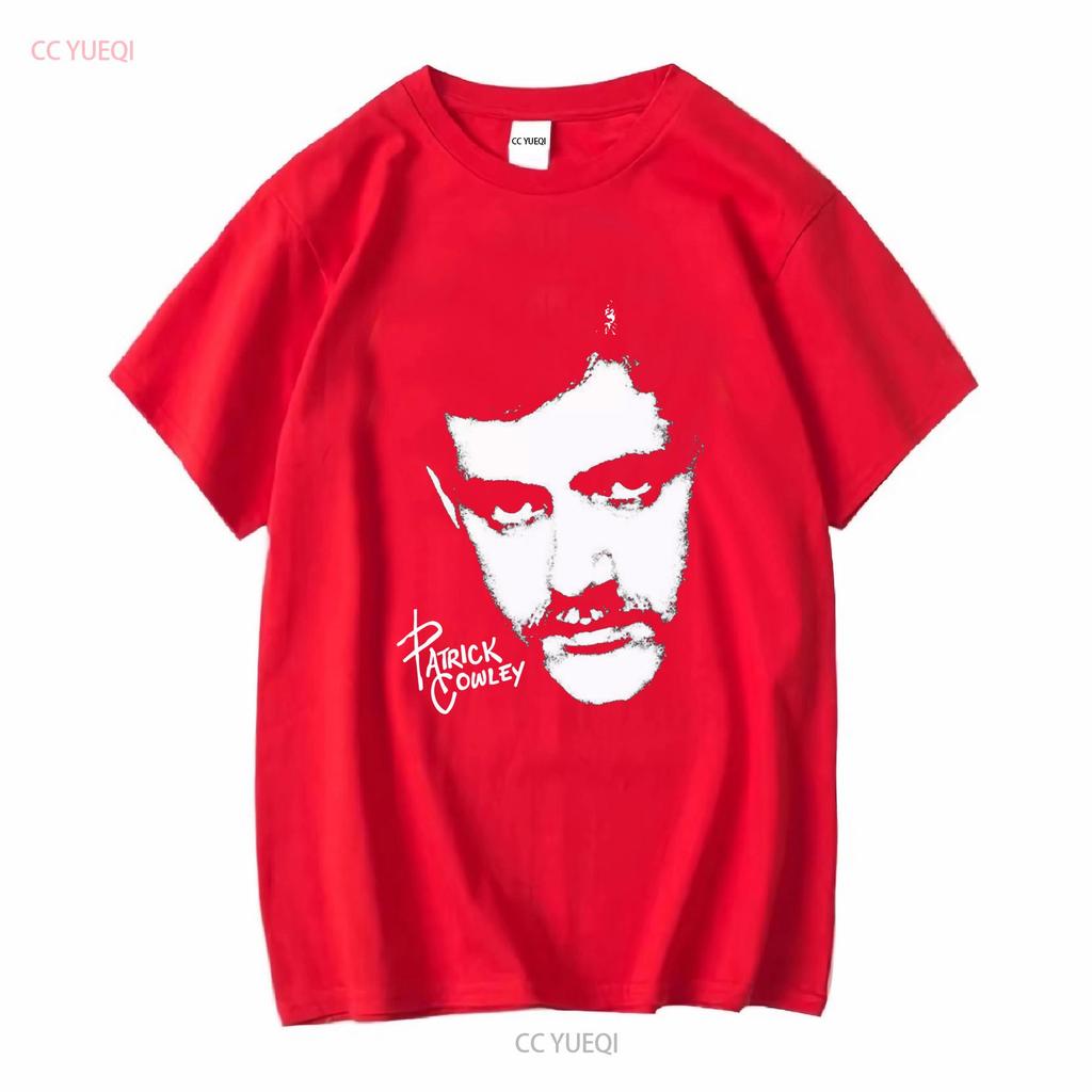 Signaturní tričko Patrick Cowley Černé s dlouhým nebo krátkým rukávem vintage Prané streetwearová móda Prodyšné Ležérní Všestranné Měkké