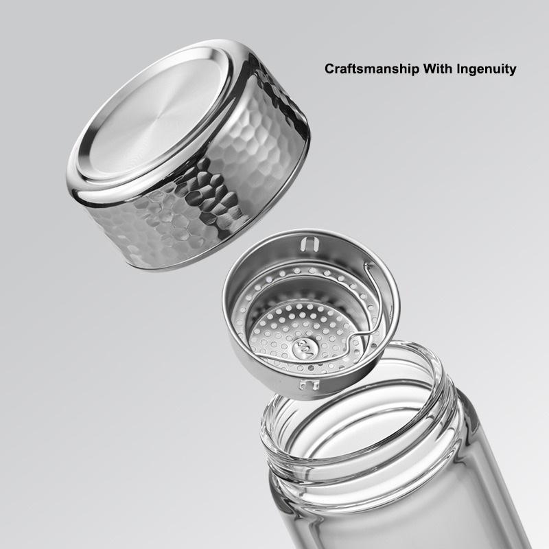 Tea Water Bottle High Borosilicate Glass Double Layer Tea Water Cup Infuser Tumbler Drinkware Water Bottle With Tea Filter
