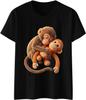 Punch Monkey Shirt for Women Short Sleeve Crewneck Graphic T-Shirt Loose Casual Tops 2026
