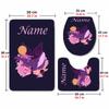 BTS (32) Custom name Flannel Toilet 3 Piece Set Soft Bathroom Rug Toilet Seat Cover for Bathroom Home Decor
