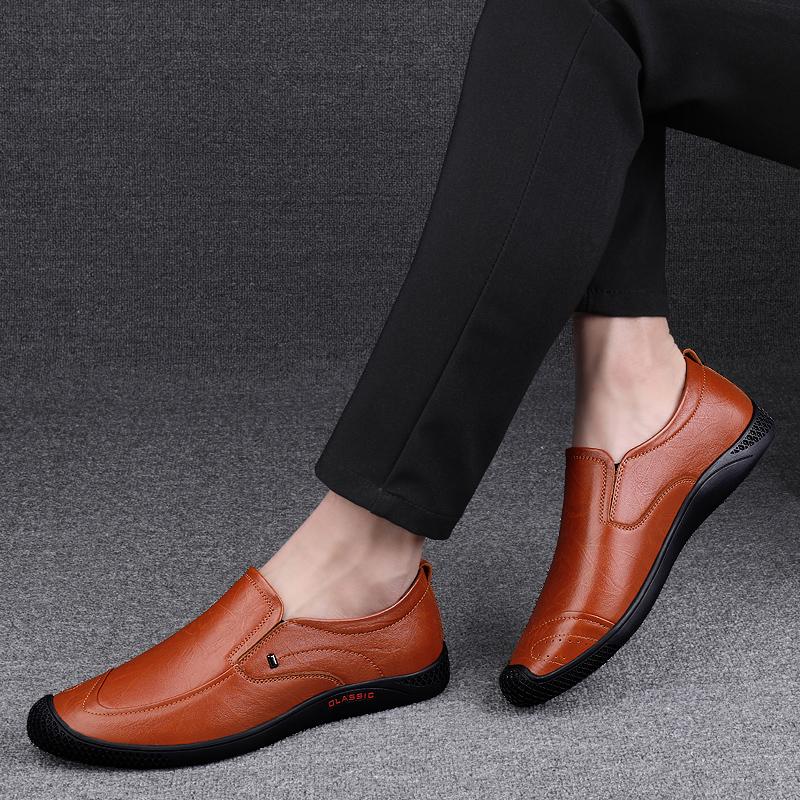 Men Real Leather Shoes Fashion Men Boat Shoes Brand Men Casual Leather Shoes Male Flat Shoes 2014 New