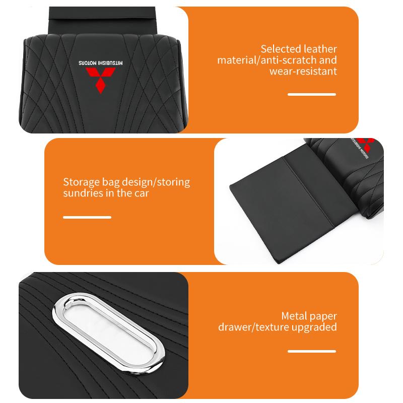 sdbf9 For Mitsubishi Car Elbow Support Armrest Box Pad Center Console Tissue Holder Accessories Outlander Lancer L200 ASX Pajero