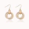Geometric Wooden Hoop Earrings For Women Summer Fashion Minimalist Jewelry