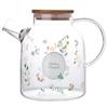 1800ml European Creative Transparent Heat-Resistant Glass Teapots Cold Water Pot Filter Flower Tea Pot Large Capacity Office Kettle