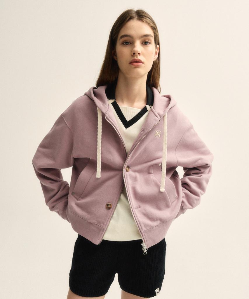 Satur Theo Cotton All Day Hoodie Zip-Up Vintage Rose (Type A)