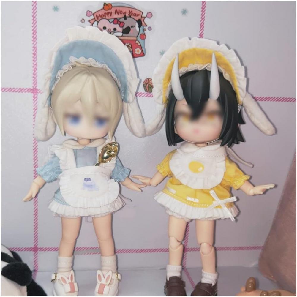 Highawk Obitsu 11 Ob11 Obitsu Doll 11cm Body Doll Costume Kimono Toy Obitsu Body Maid Nendoroid 6 Piece Set  Yellow  Yellow