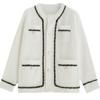 Autumn and Winter Sweater Imitation Mink Fleece  Jacket Women's Blouse French Small Fragrance Knitted Jacket Coat