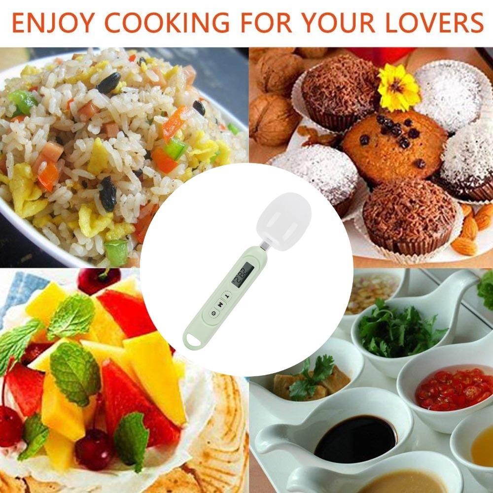 ABS Electronic Food Scale LCD Display Digital Food Weighing Spoon Electronic Spoon Scale Pet Food светло-зеленый