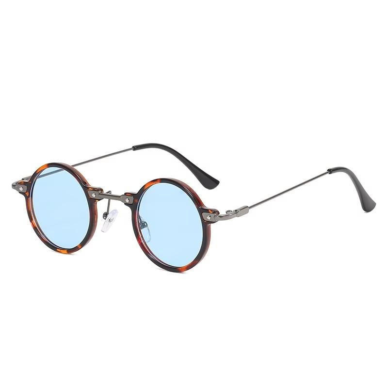 Vintage Steampunk Round Sunglasses Men Women Retro Gothic Circle Glasses Protection Metal Frame Punk Eyewear for Driving Fishing