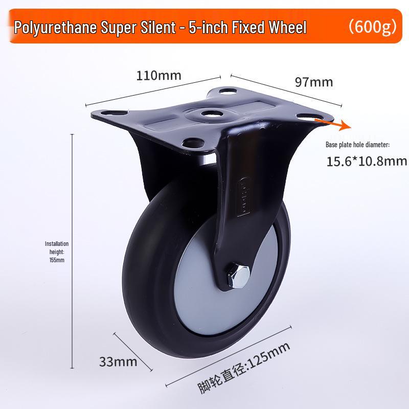 Stummes Gummirad mit mehreren Spezifikationen: Feststell- und Lenkrolle für Handwagen