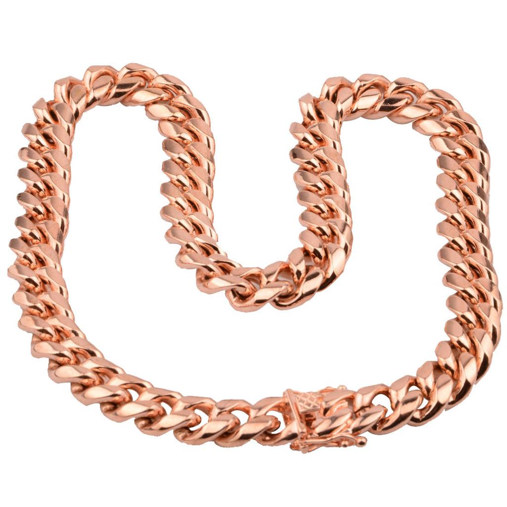2026 Fashion Trend Classic Rose Gold Chain Faucet Buckle Men's Women's Jewelry Party Accessories Necklace