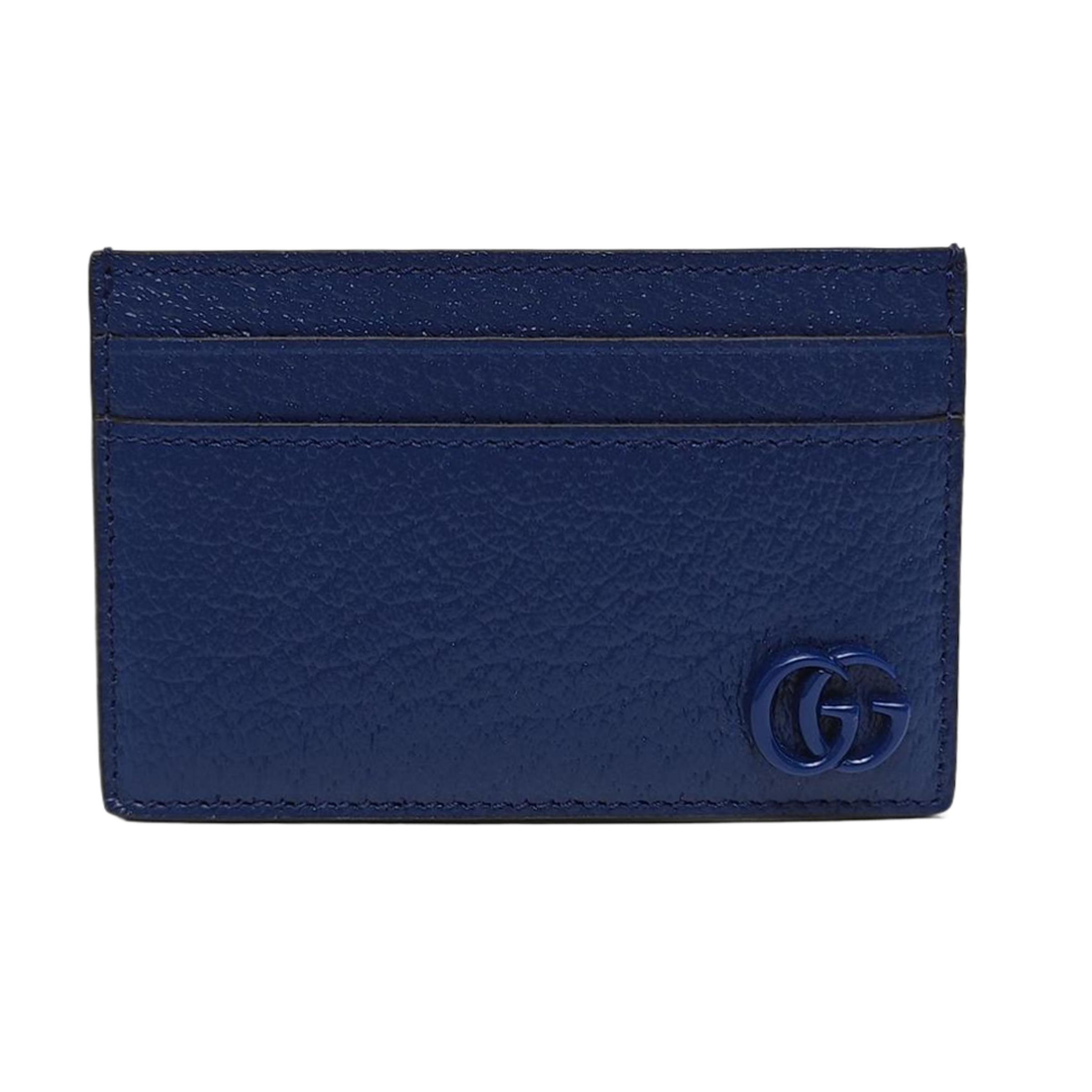 [Pre-Owned] Double G Logo Short Leather Wallet Card Holder - Excellent #Z50UTQ ONE SIZE