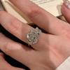 Xiaohongshu Bestseller: Twin Flowers Brushed Rose Ring for Women