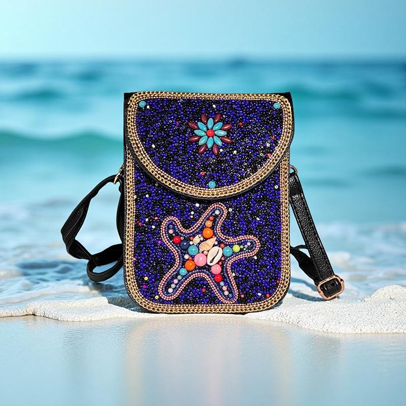 Boho Vintage Veske - Flerroms premium tekstur myk moteriktig allsidig håndlaget dusk risperler